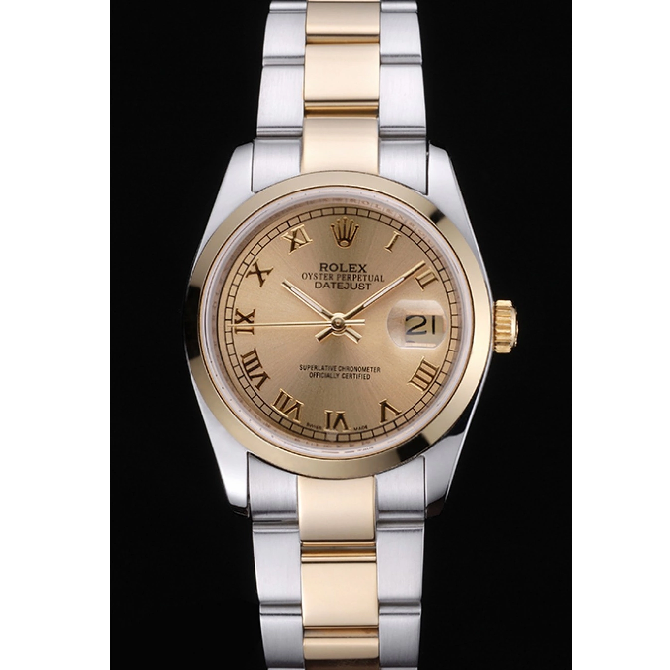 Aaa fake watches And Gold Dial Gold Case Rolex 622265 Datejust Steel Stainless 0712